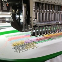 Machine à broder industrielle Feiya CTF1202 à double tête et 12 aiguilles pour casquettes et chapeaux, avec support de casquette et cadre
