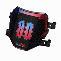 Plaque de numéro avant de course pour Surron Light Bee X S LBX Segway X160 X260 Moto électrique tout-terrain, cache-plaque de numéro brillant en PP