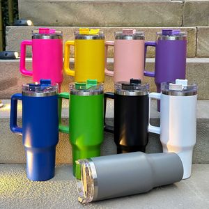 Wholesale Price Stainless Steel 40oz <b>Thermal</b> Tumbler with Straw and Thumbler Lid Back to School Gift - Product Image 1