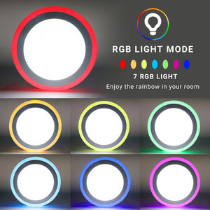 Lámpara de <span class=keywords><strong>Techo</strong></span> LED Inteligente RGBCW con Certificación ETL, Control por WIFI, Compatible con Alexa y Google Home, Panel de Luz Empotrado de 28W para Dormitorio - Product Image 4