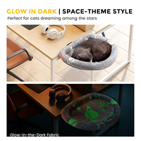 Meubles de luxe pour animaux de compagnie Lit de bureau pour chat robuste Hamac avec tapis en peluche doux lavable pour chats d'intérieur