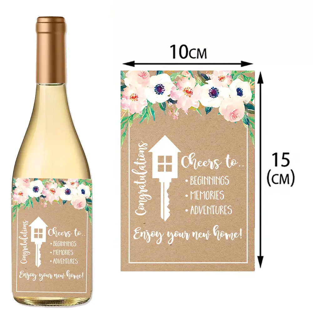 Nuovo sticker per bottiglia di festa dolce per la casa adesivo per bottiglia creativa forniture decorative per la festa di Natale