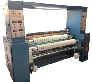 Fabric Strip Slitting Line Produktion Automatische Stoffs chneide maschine Polyester Taft Fabric Slitter Rewinder Machine