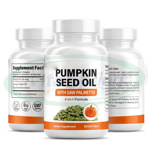 VitaSpring Capsules d'huile de graines de citrouille en vrac biologique halal Supplément pour la croissance des cheveux Huile de graines de citrouille avec Saw Palmetto - Product Image 1