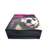 Sachet alimentaire personnalisé en PET avec fermeture éclair, fond plat carré, finition mate, barrière plastique et feuille d'aluminium pour chats et chiens
