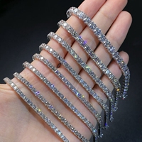 Bracelet tennis en diamant de laboratoire OEM ODM, or massif 10K 14K, 3mm VS1, taille brillant, certifié, vente en gros d'usine, logo personnalisé, cadeau