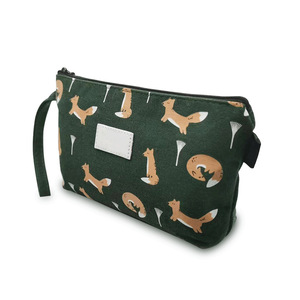Trousse à crayons à motif de renard vert foncé, sac de rangement pour étudiants de grande capacité pour fournitures scolaires - Product Image 1