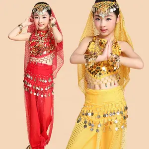 BestDance Kid's Girls Belly Dance Top Pants Suit Set Children Halloween Costumes Children's Christmas Party Set