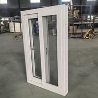 Imágenes de diseño de parrillas de ventanas correderas sin marco PVC baratas