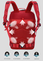 Vente en gros Sac à dos tactique unisexe rouge 45L Sac de randonnée camouflage résistant et étanche Mochilas Taticas 900D Oxford PVC pour hommes