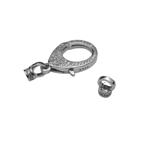 Cierres de pulsera de plata de ley 925 personalizados, cierres de resorte con forma de corazón, chapados en oro, para la fabricación de joyería. - Product Image 3