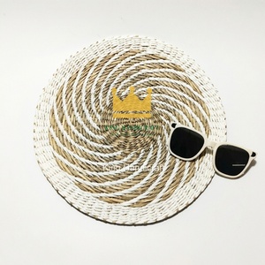 Hot Sale Woven <b>Dinner</b> <b>Table</b> <b>Mats</b> Round Woven Placemat Perfect for Dining <b>Table</b> Decor with Natural Wicker Placemat Style - Product Image 1