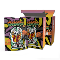 Sacs Mylar personnalisés imprimés pour bonbons, biscuits, gelées, résistants aux odeurs, avec fermeture éclair, 3,5g-28g, et boîtes de présentation pour produits comestibles