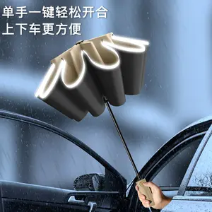 Parapluie inversé parapluie surdimensionné parapluie de voyage, parapluies coupe-vent incassables pour la pluie et le soleil, automatique,