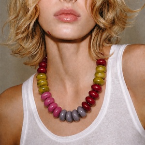 Collar <span class=keywords><strong>de</strong></span> Cuentas Hecho a Mano con Resina Acrílica Colorida, Estilo Bohemio, Moda 2026, <span class=keywords><strong>para</strong></span> Mujer, Joyería <span class=keywords><strong>para</strong></span> Vacaciones <span class=keywords><strong>de</strong></span> Verano en la Playa - Product Image 3