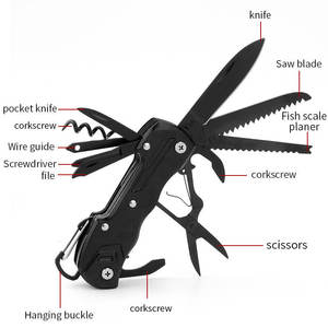 Kit de survie portable pour la nature sauvage, couteau de poche pliable multifonctionnel, clé à molette, ouvre-bouteille, outils GZ RTS, commande en gros mixte - Product Image 3