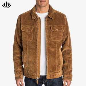 Chaqueta de pana elástica para hombre, forro de Sherpa prémium con bolsillos en el pecho, color marrón, OEM - Product Image 2