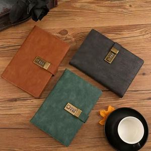 Juego de Regalo de Cuadernos A6 y A7 de Lujo y Alta Calidad 2026, Cuaderno de Cuero PU Personalizado para Negocios con Candado de Contraseña, Juego de Caja de Regalo Personalizable - Product Image 1