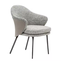 JP chaises de salle à manger de luxe croix base en métal jambes minces siège rempli d'éponge nordique blanc couleur crème chaise de salle à manger