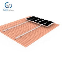Braket Pemasangan Panel Surya Yuens YS-FK-FL7 AL6005-T5 + SUS304 + Karet Flashing untuk Atap Sirip, Mudah Dipasang, Tanpa Bingkai/Dengan Bingkai