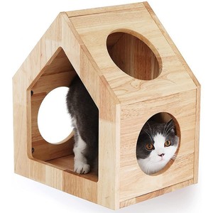 Wooden Cat <b>House</b> Wall Mounted Cat <b>Bed</b> Multifunctional Cat Furniture For Medium Cats - Product Image 3
