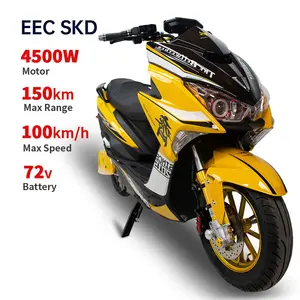 Özelleştirilmiş OEM 72V 4500W tam boy elektrikli spor motosiklet