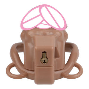 Leichter Sissy-Keuschheitskäfig mit Analplug aus Metall, realistischem Dildokopf, Keuschheitsschloss, Penisring, Sexspielzeug für Männer - Product Image 3