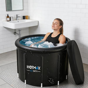 Baignoire de thérapie par le froid Vanace IB 01 Dynamic Therapy Ice Bath Tub Cold Plunge Pod, design gonflable, couverture en PVC protectrice, capacité 60 gal+, universelle - Product Image 1