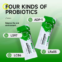 Bâtonnet de dentifrice probiotique jetable pour haleine fraîche et blanchiment, sachet individuel portable, format voyage, OEM en vrac