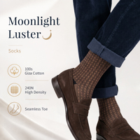 Chaussettes habillées Luxure de haute qualité pour hommes Logo et motif personnalisés Taille libre Équipage tricoté en nylon pour les affaires et la saison estivale