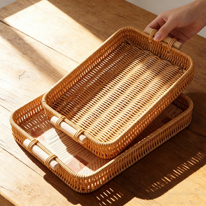 <span class=keywords><strong>Cesta</strong></span> Hexagonal Moderna de Mimbre PP con Asas, Bandeja para Pan, Café y <span class=keywords><strong>Desayuno</strong></span>, Bandeja de Servicio para Restaurante, Decoración del Hogar, Almacenamiento de Cocina - Product Image 6