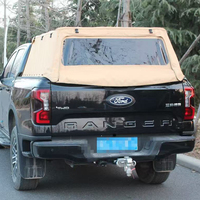 Bâche de benne souple rétractable 4x4 tout-terrain étanche pour pick-up, pliable avec fermeture éclair et fenêtres pour Hilux NP300 F150