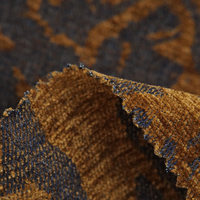 Échantillon de 0,5 m de tissu en denim chenille jacquard doux, épais, chaud et extensible pour vestes, pantalons, textiles de maison et vêtements