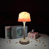 Lampe de table rechargeable à projection d'ondulations d'eau au design créatif transfrontalier, lumière douce réglable, veilleuse pour chambre à coucher et sommeil