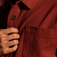 Chemise-veste surdimensionnée personnalisée pour femmes, taille plus, couleur rouge feuille d'érable, manches longues, boutonnée, du CA 44 au 58