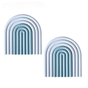 Sous-verres et tapis de table antidérapants en caoutchouc, silicone et PVC, style nordique, écologiques, personnalisables, avec motif arc-en-ciel mignon pour boissons - Product Image 1