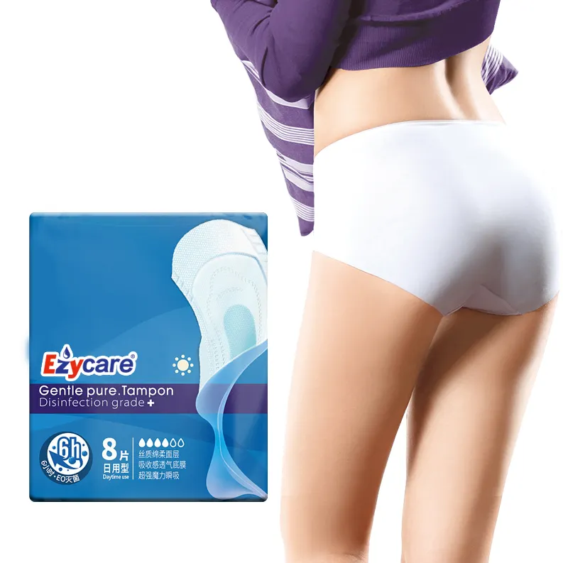 Serviettes hygiéniques en coton organique naturel à surface douce OEM/ODM sous-vêtements pour femmes serviettes hygiéniques