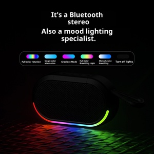 25 새로운 모델 TF 카드 USB 플래시 드라이브 플러그 컴퓨터 스피커 휴대용 야외 미니 서브 우퍼 RGB LED 조명 배터리 - Product Image 2