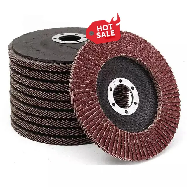 4 Inch Flap Disc Abrasive Tools Aluminum Oxide Red Emery Flap Wheel For Grinding Polishing