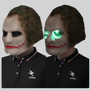 Máscara de Halloween para Adultos, Terrorífica, con Luz, Material PU, para el Día de los Inocentes, Cosplay, Blanca, Venta al Por Mayor - Product Image 3