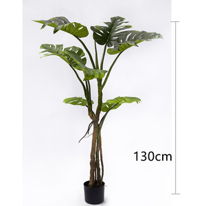 Pianta Artificiale Realistica di Monstera Verde in Vaso, Stile Ins, per Decorazione Interna del Soggiorno e Oggetto di Scena per Fotografia - Product Image 6