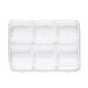 6-Grid Nail Rhinestone Organizer <b>Box</b> Plastic Storage Case for Nail Art Accessories Jewelry Portable Rectangle <b>Empty</b> <b>Box</b> - Product Image 3