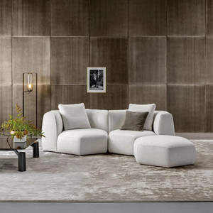Moderne einfache Wohnzimmer Set Möbel Komfortable weiße Kombination Schnitts ofa L-förmiges <span class=keywords><strong>Sofa</strong></span> Kunden spezifische modulare Sofas <span class=keywords><strong>Diy</strong></span> - Product Image 4
