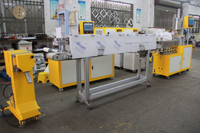 Granulateur plastique à double vis ZS-433-25 avec contrôleur PLC, pour matériaux PA à haute teneur en remplissage, refroidissement par air, découpe à chaud et alimentation par faim, 12kW