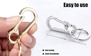 Custom Logo Metal Keychain Keyring Clip Holder Organizer for Home Car <b>Keys</b> Women Men Factory Direct Bulk Personalized Keyring - Product Image 5
