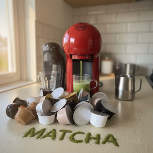 แคปซูลกาแฟคุณภาพสูงที่ใช้ร่วมกับเครื่อง <span class=keywords><strong>Dolce</strong></span> <span class=keywords><strong>Gusto</strong></span> ได้ กาแฟและชา แคปซูลมัทฉะพร้อมนมสำเร็จรูปสำหรับใช้ในบ้าน - Product Image 1