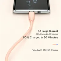 Câble de charge rapide USB-A vers Type-C 66W en silicone souple, anti-emmêlement, cordon de charge en caoutchouc 1M/2M, 5 couleurs pour iPhone 15