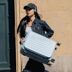 Valigia Trolley Rigida in PC Conforme ROHS con Strato di Estensione 3,5CM, Valigia da Viaggio alla Moda con Apertura Laterale per Giovani - Product Image 2