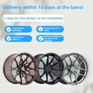 Ruedas de Carreras de Arrastre Forjadas de 2 Piezas, Negras Cepilladas, 5x4.5 5x4.75, 15x10 17x10 18x11 para <span class=keywords><strong>Toyota</strong></span> <span class=keywords><strong>Supra</strong></span> 2020, Gran Venta - Product Image 5