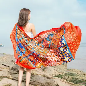 Cotton Printed Ethnic Wind Summer Scarves Air Conditioning Warm Ladies Variety Antisunshade Shawl Customised Summer Scarf